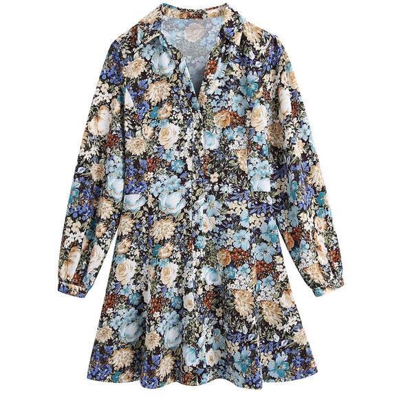 ZARA FLORAL PRINTED MINI DRESS SIZE Small 2148/415 Blogger Favorite - Picture 2 of 12